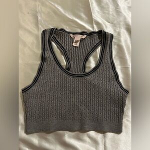 Victoria's Secret Gray Cable Knit Bra